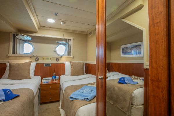 Die Kabine der Kategorie C wirkt hell und einladend.