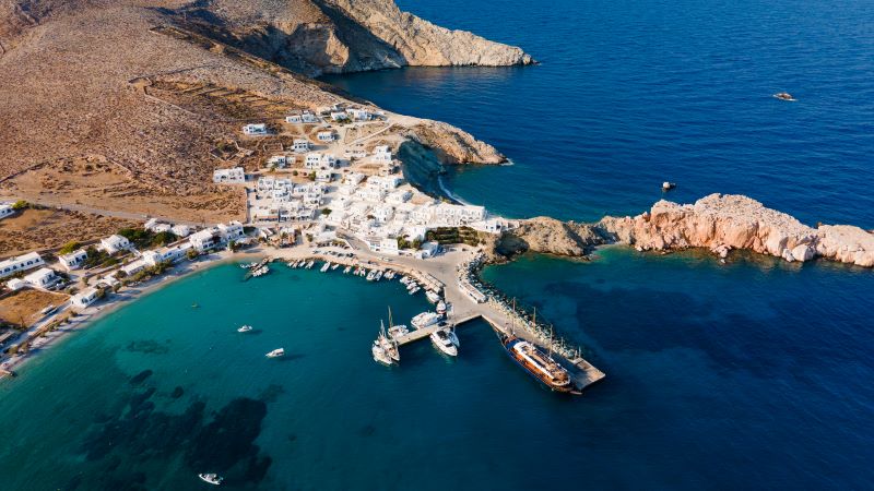 Ruinen einer antiken Stadtlandschaft in Griechenland